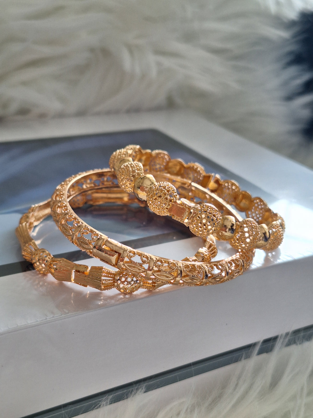 6cm Gold Bangles