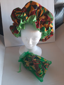 Kente Wax Print Bonnet