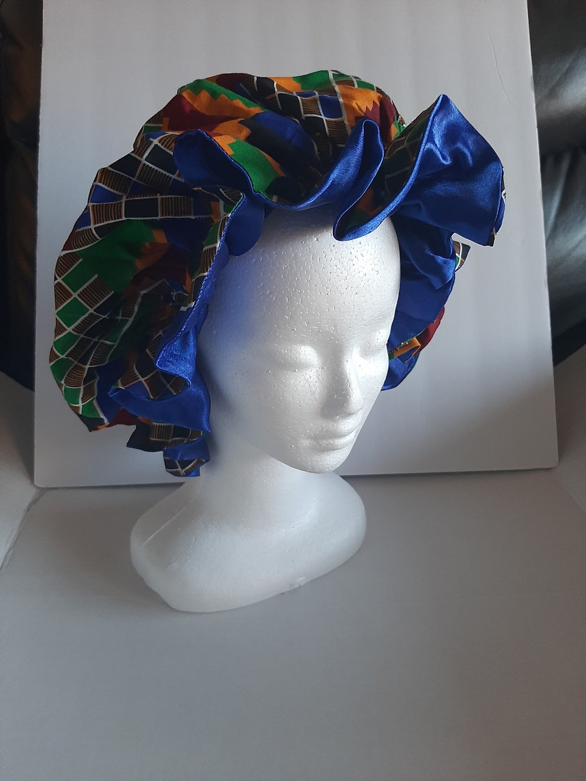 Kente Wax Print Bonnet