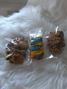 African Prints Scrunchies/ Ponytail Holders 3 for the price