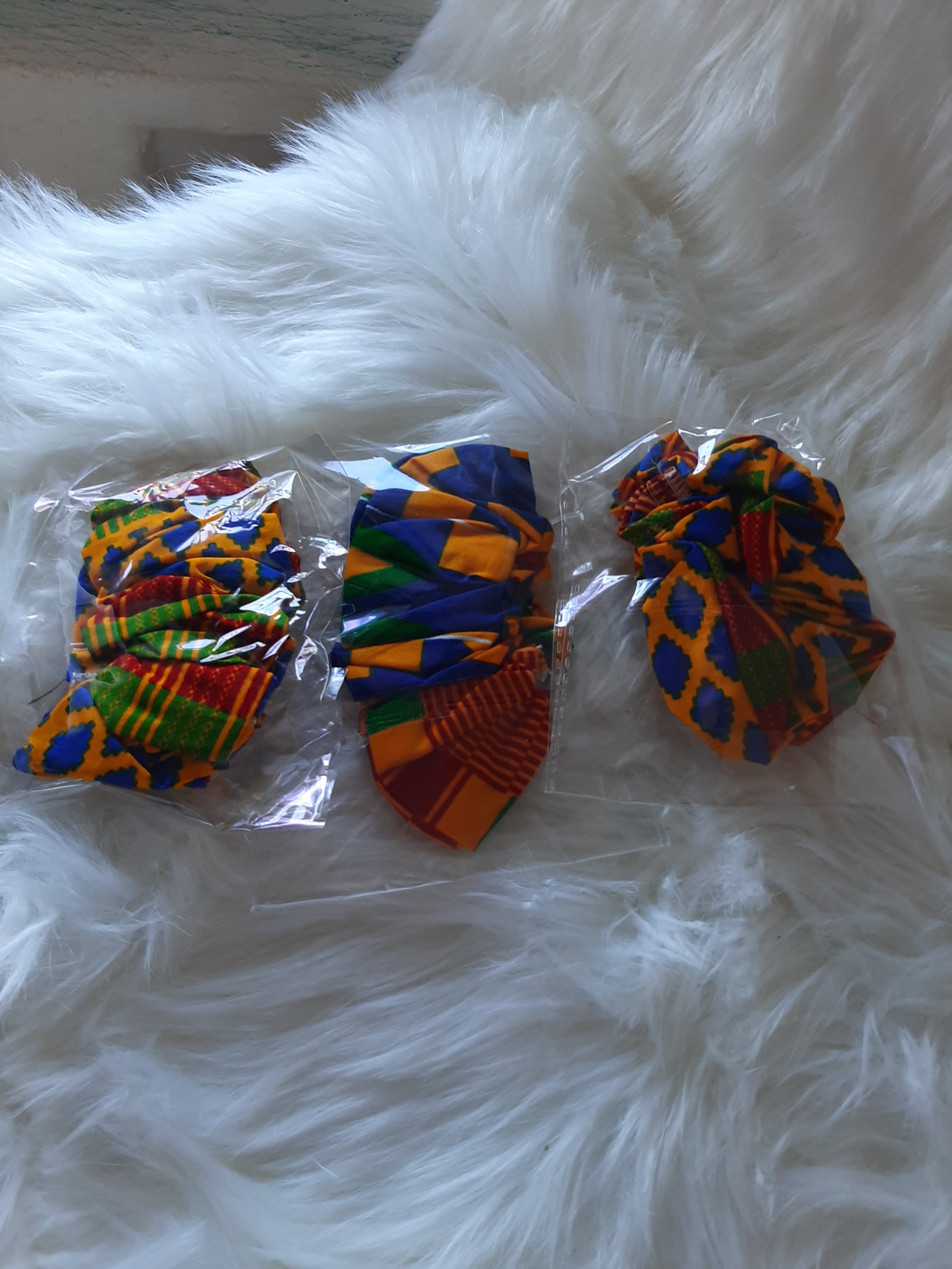 African Prints Scrunchies/ Ponytail Holders 3 for the price