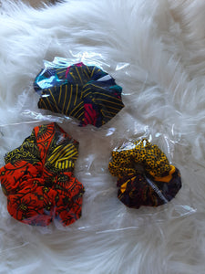 African Prints Scrunchies/ Ponytail Holders 3 for the price