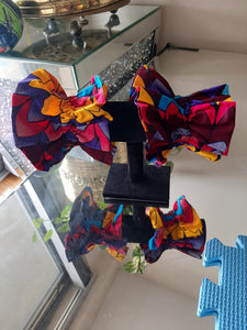 African Prints Ruffled scrunchie/ Ponytail Holders 2 for the price