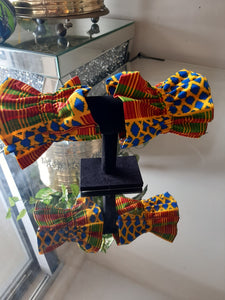 African Prints Ruffled scrunchie/ Ponytail Holders 2 for the price