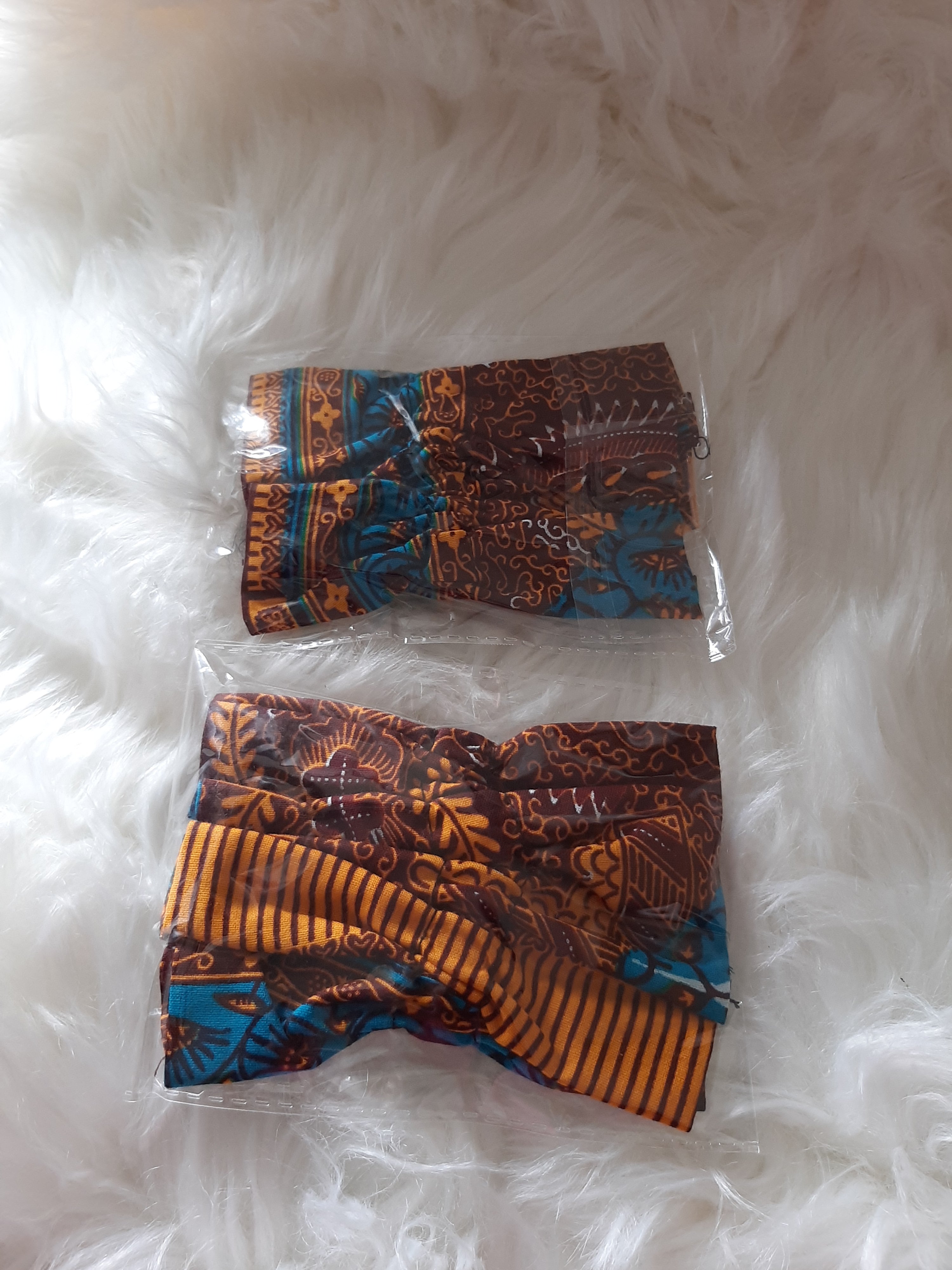 African Prints Ruffled scrunchie/ Ponytail Holders 2 for the price