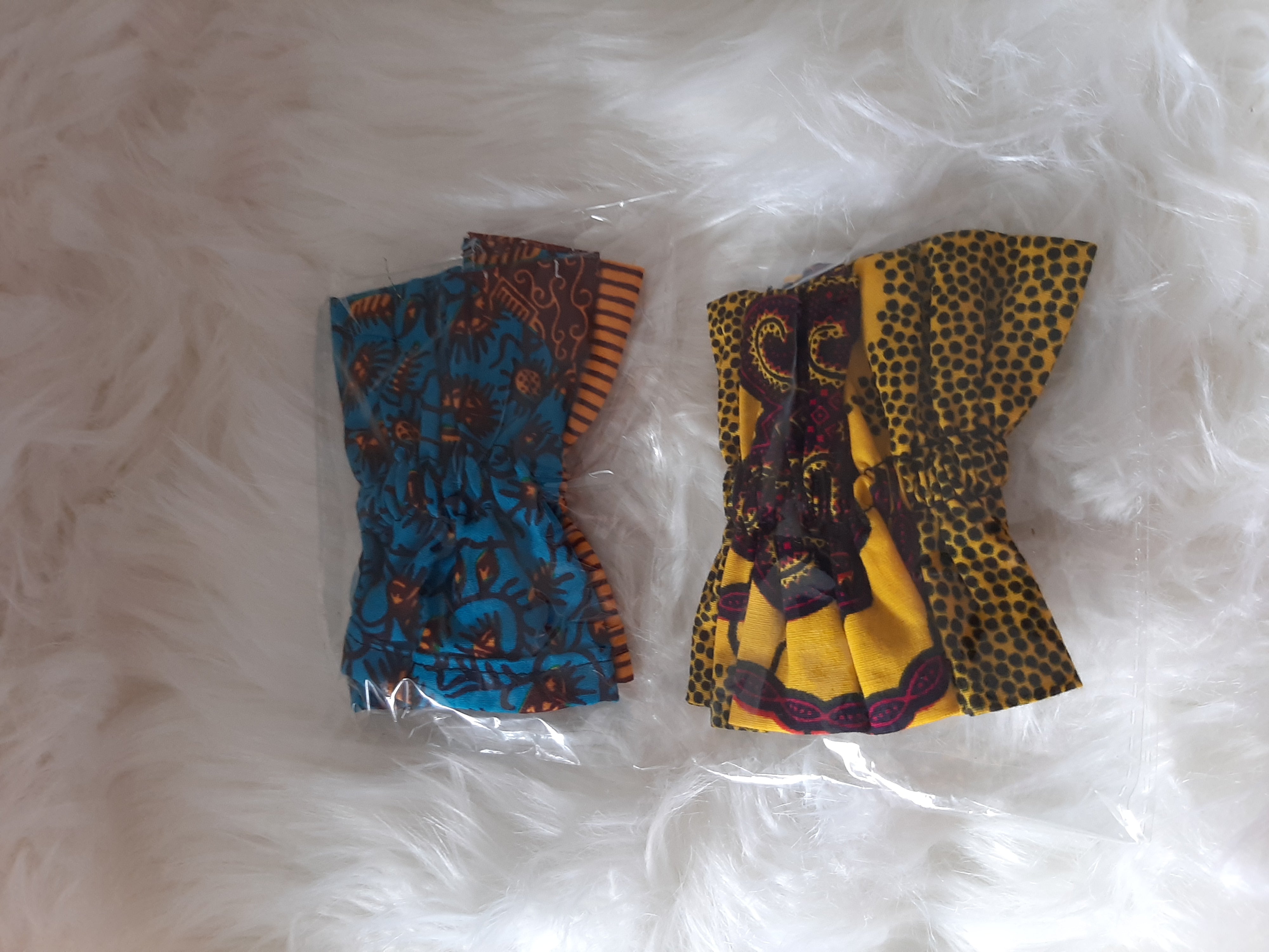 African Prints Ruffled scrunchie/ Ponytail Holders 2 for the price