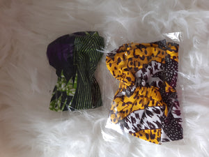 African Prints Ruffled scrunchie/ Ponytail Holders 2 for the price