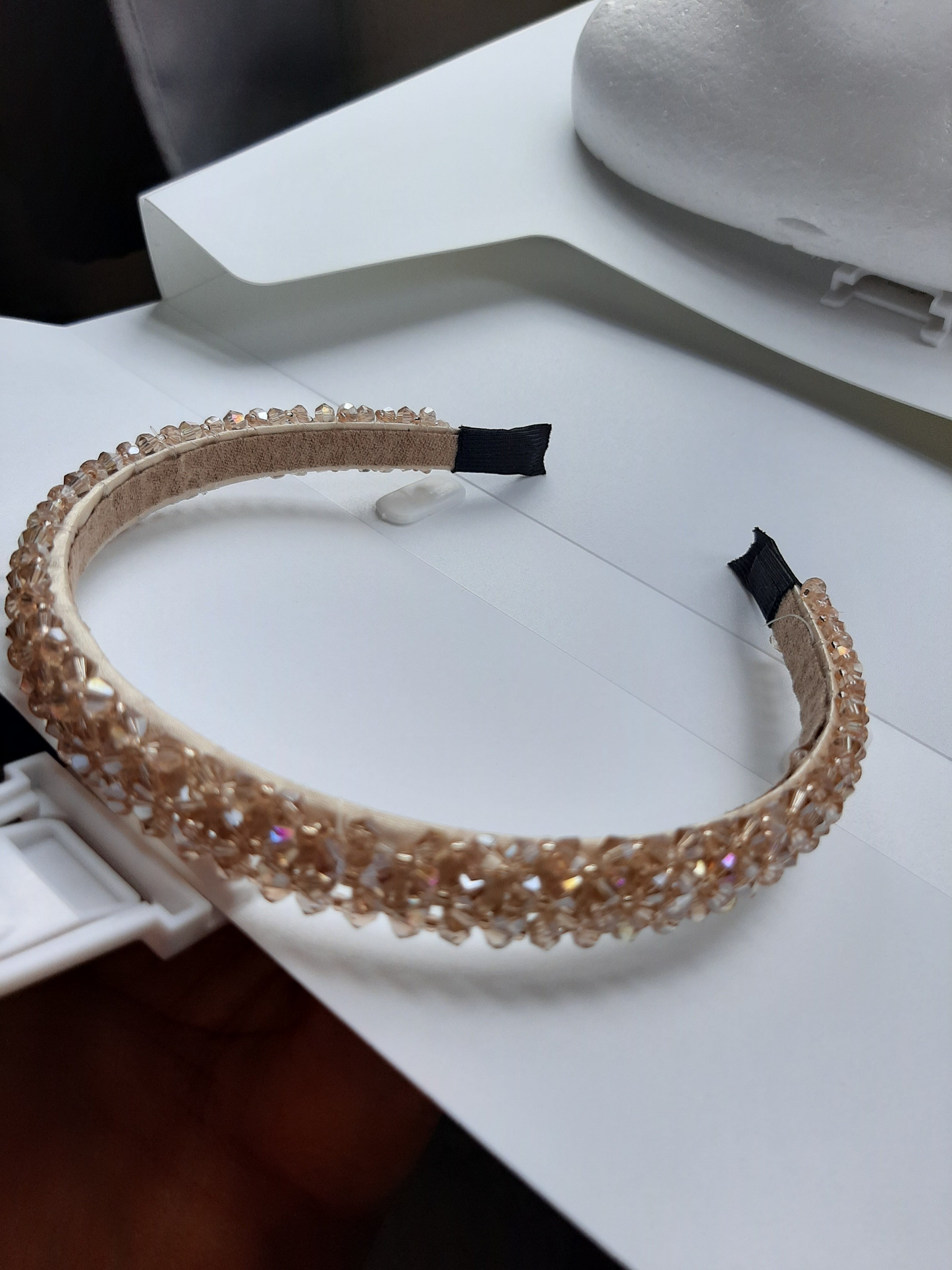 Crystal Beads Thin Hair Band