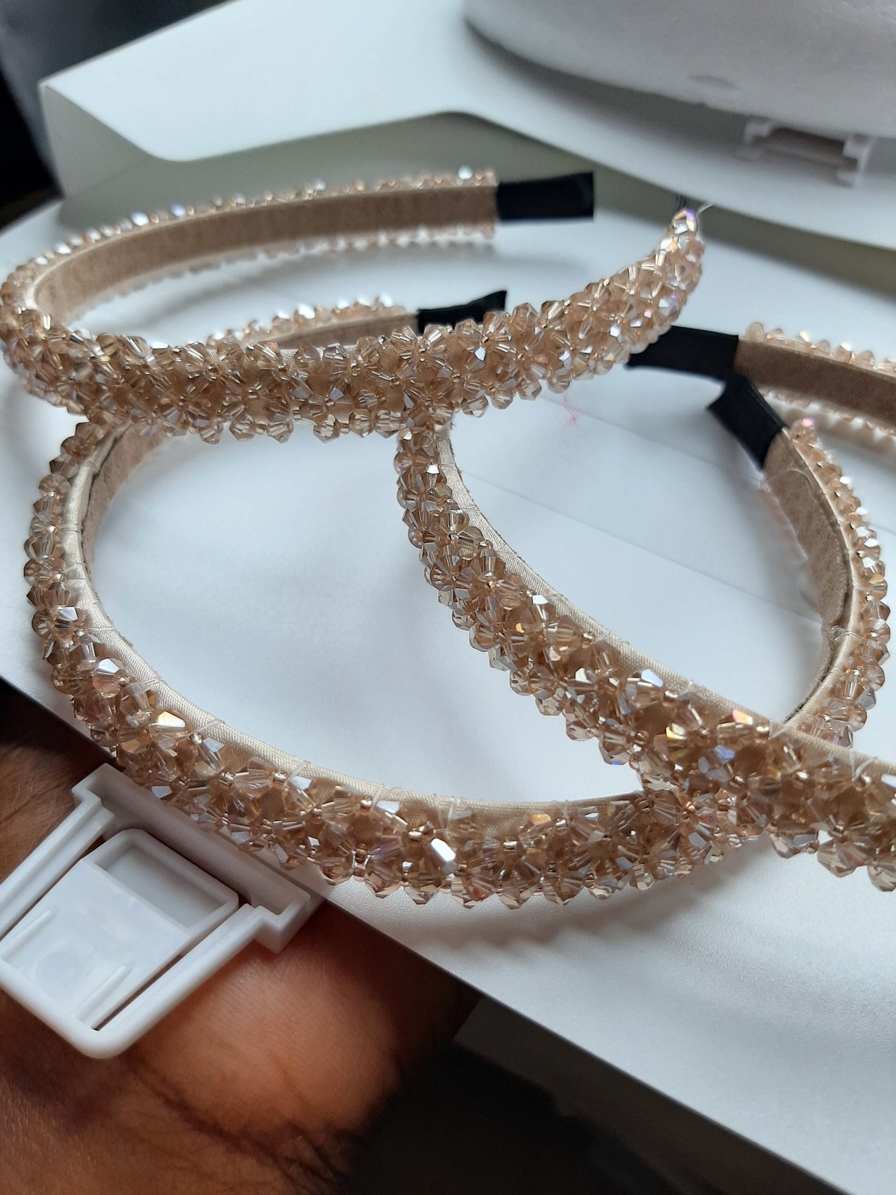 Crystal Beads Thin Hair Band