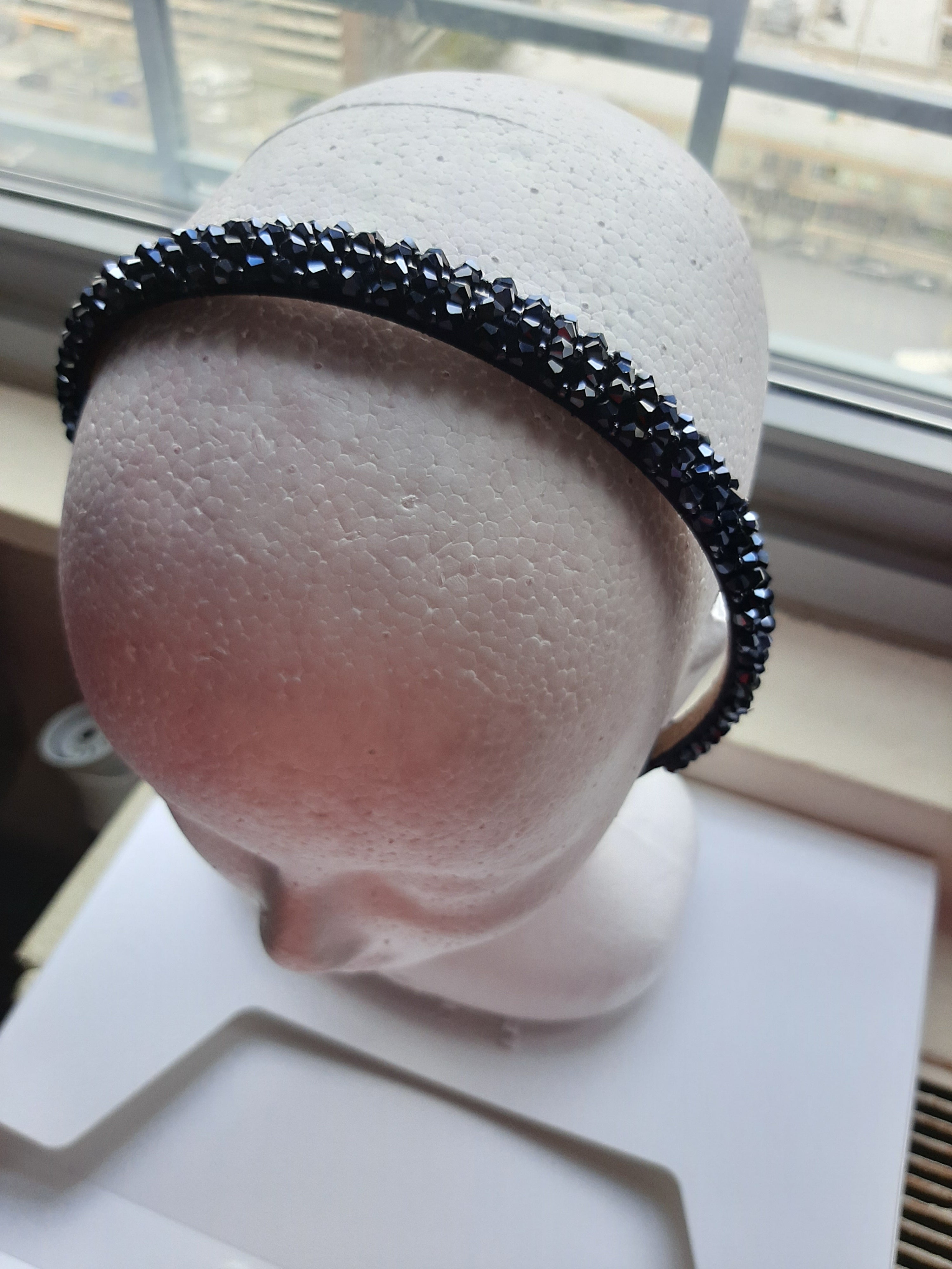 Crystal Beads Thin Hair Band