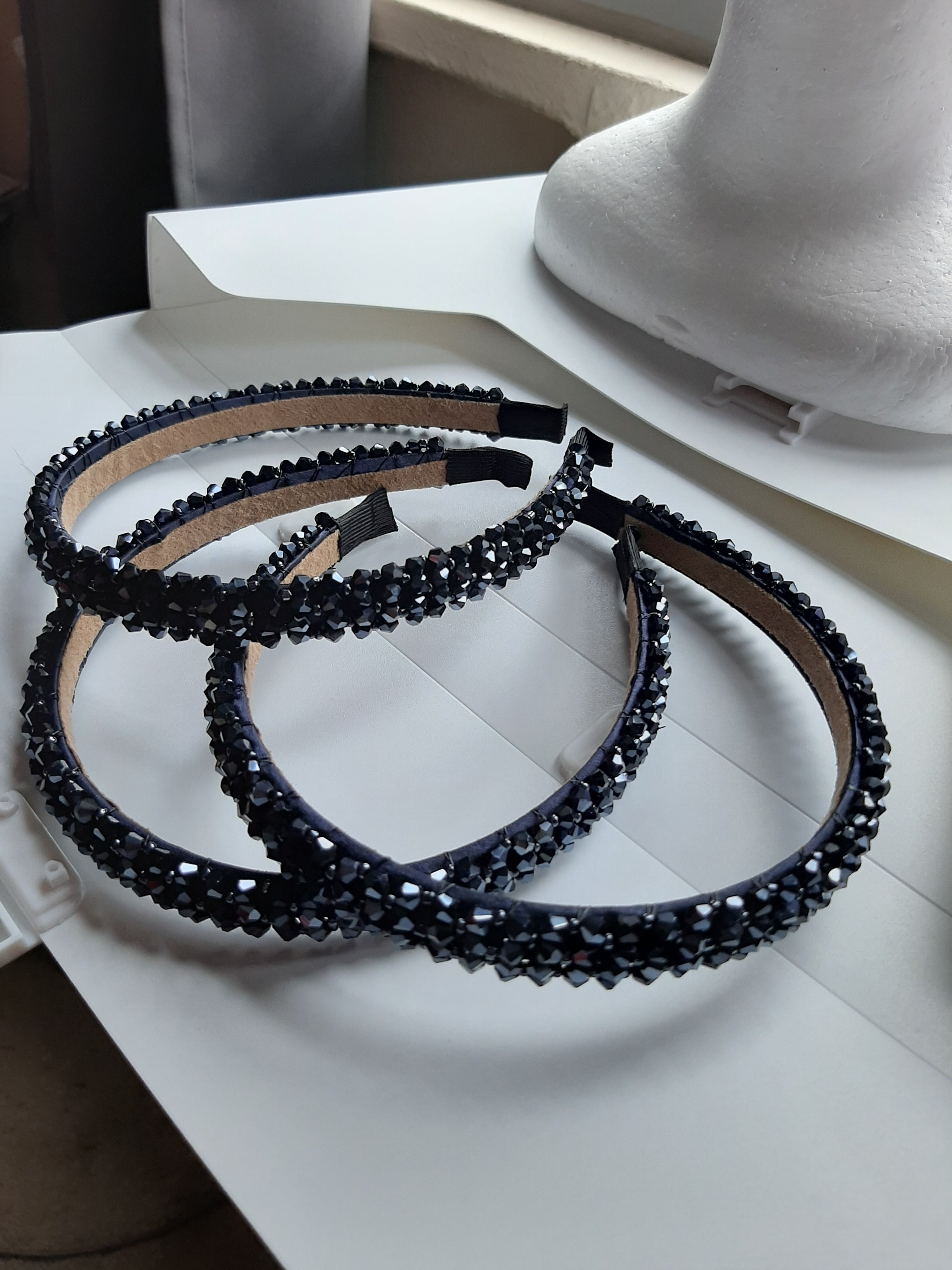 Crystal Beads Thin Hair Band