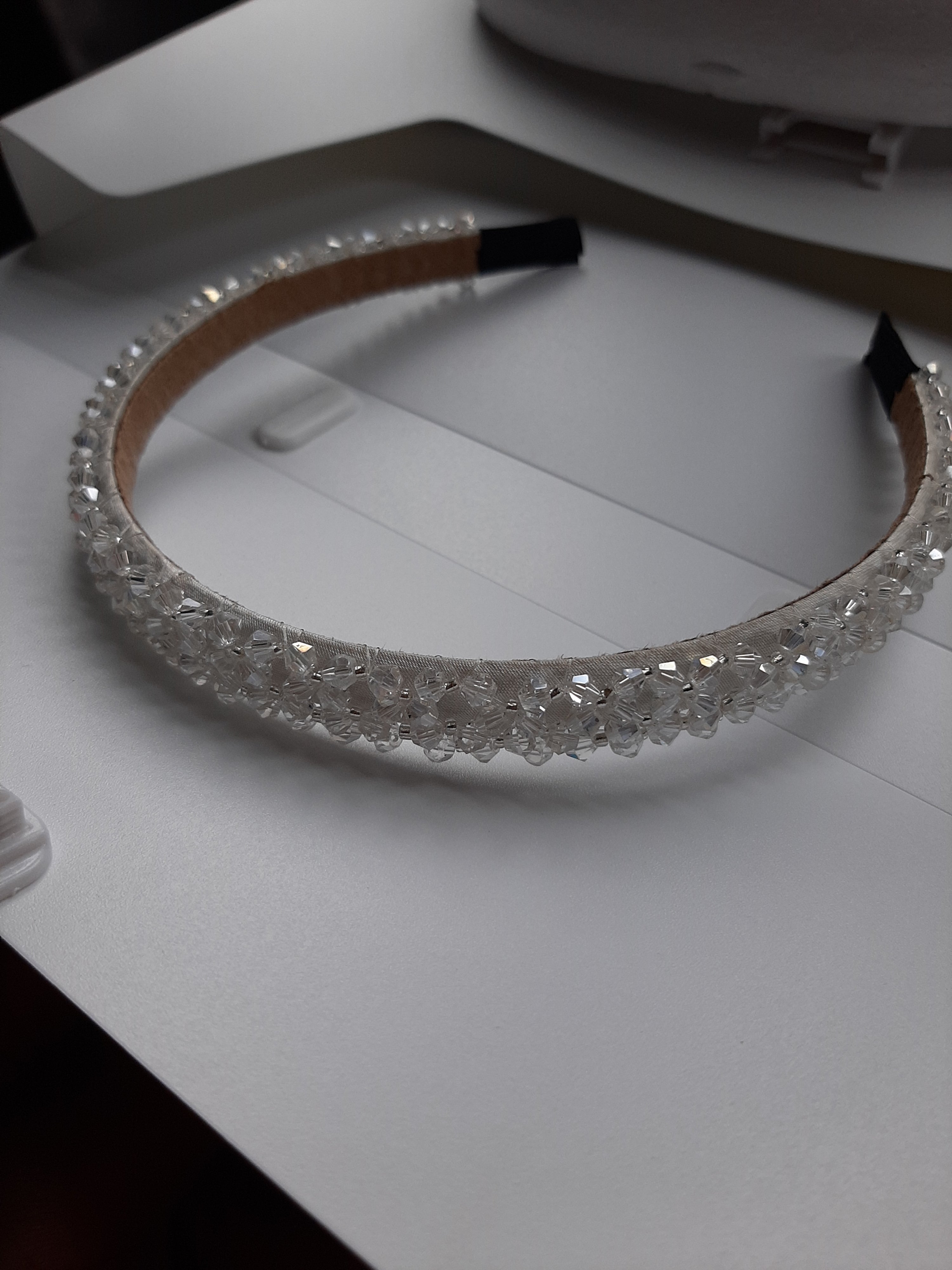 Crystal Beads Thin Hair Band