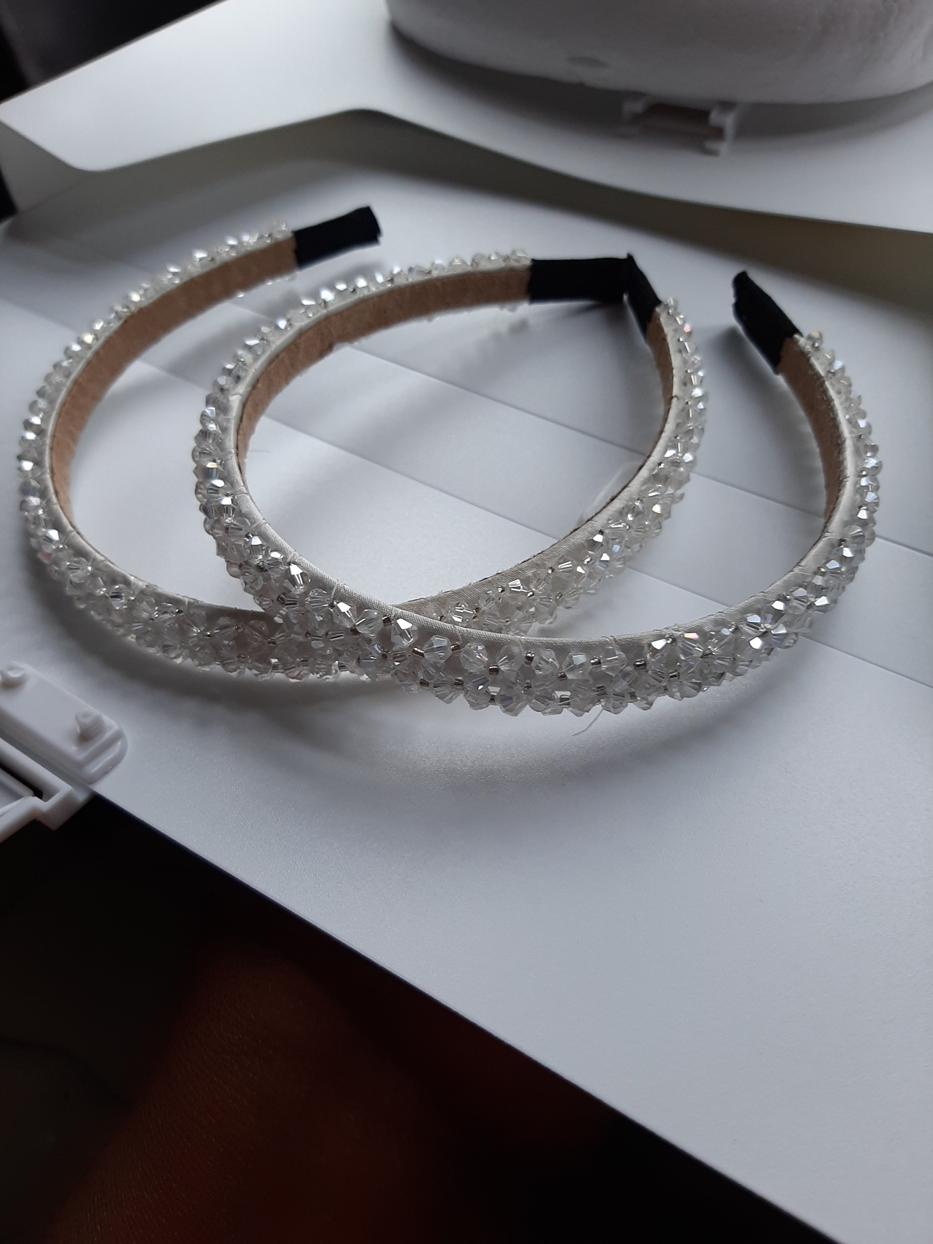 Crystal Beads Thin Hair Band