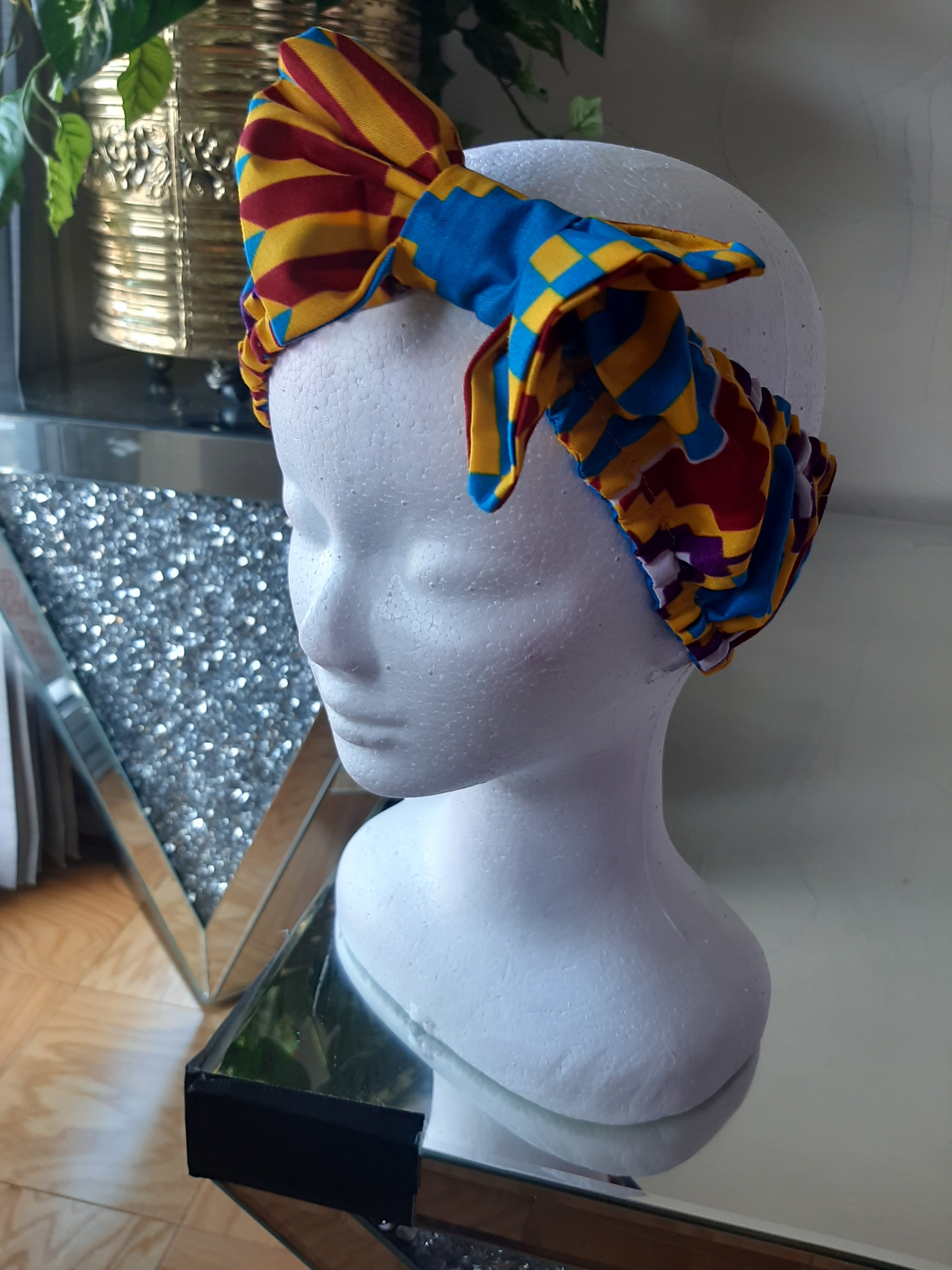 African Print, Ankara bow Headband