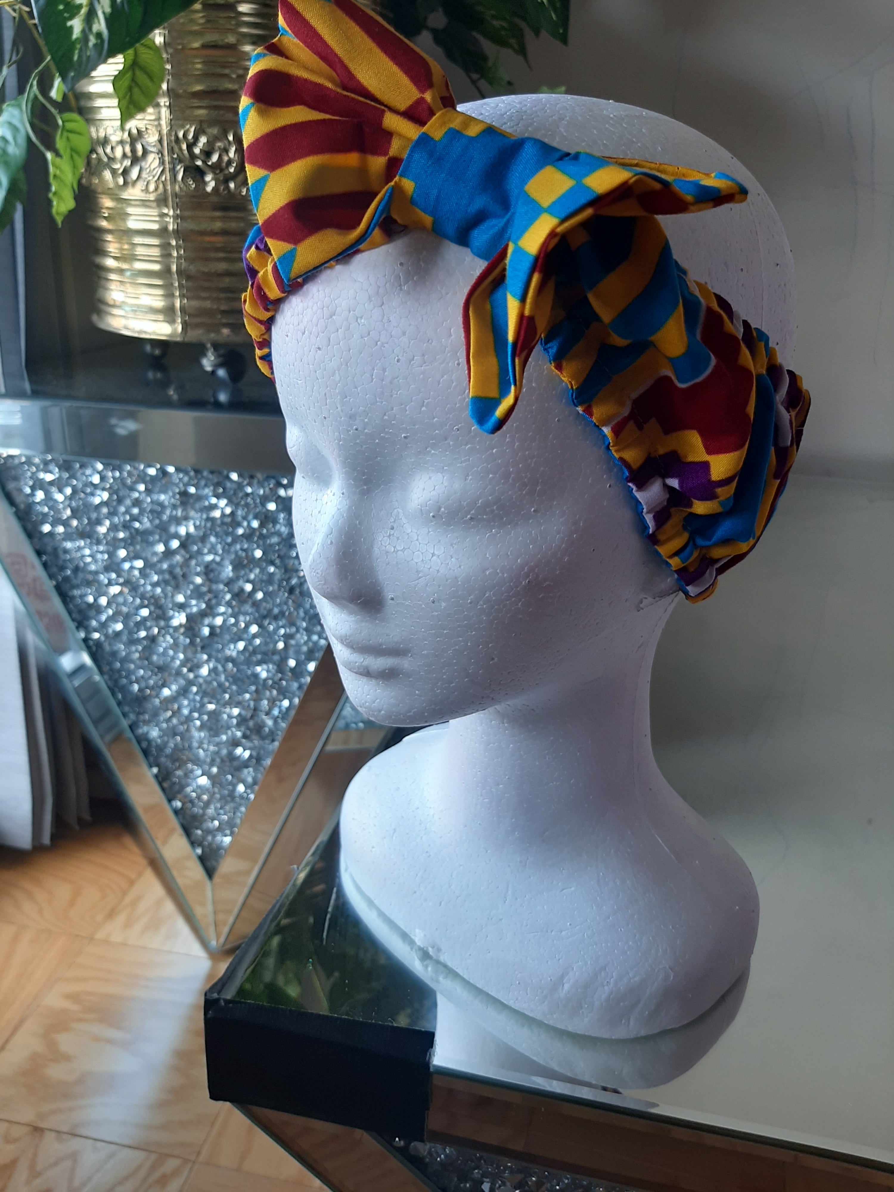 African Print, Ankara bow Headband