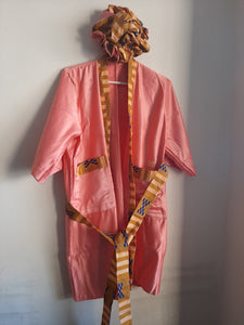 African Print Satin Robes