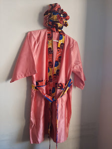 African Print Satin Robes