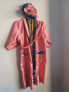 African Print Satin Robes