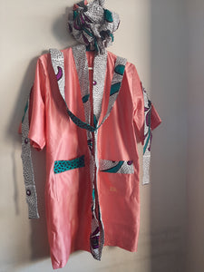 African Print Satin Robes