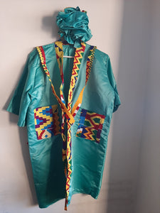 African Print Satin Robes