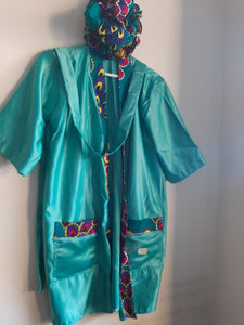 African Print Satin Robes