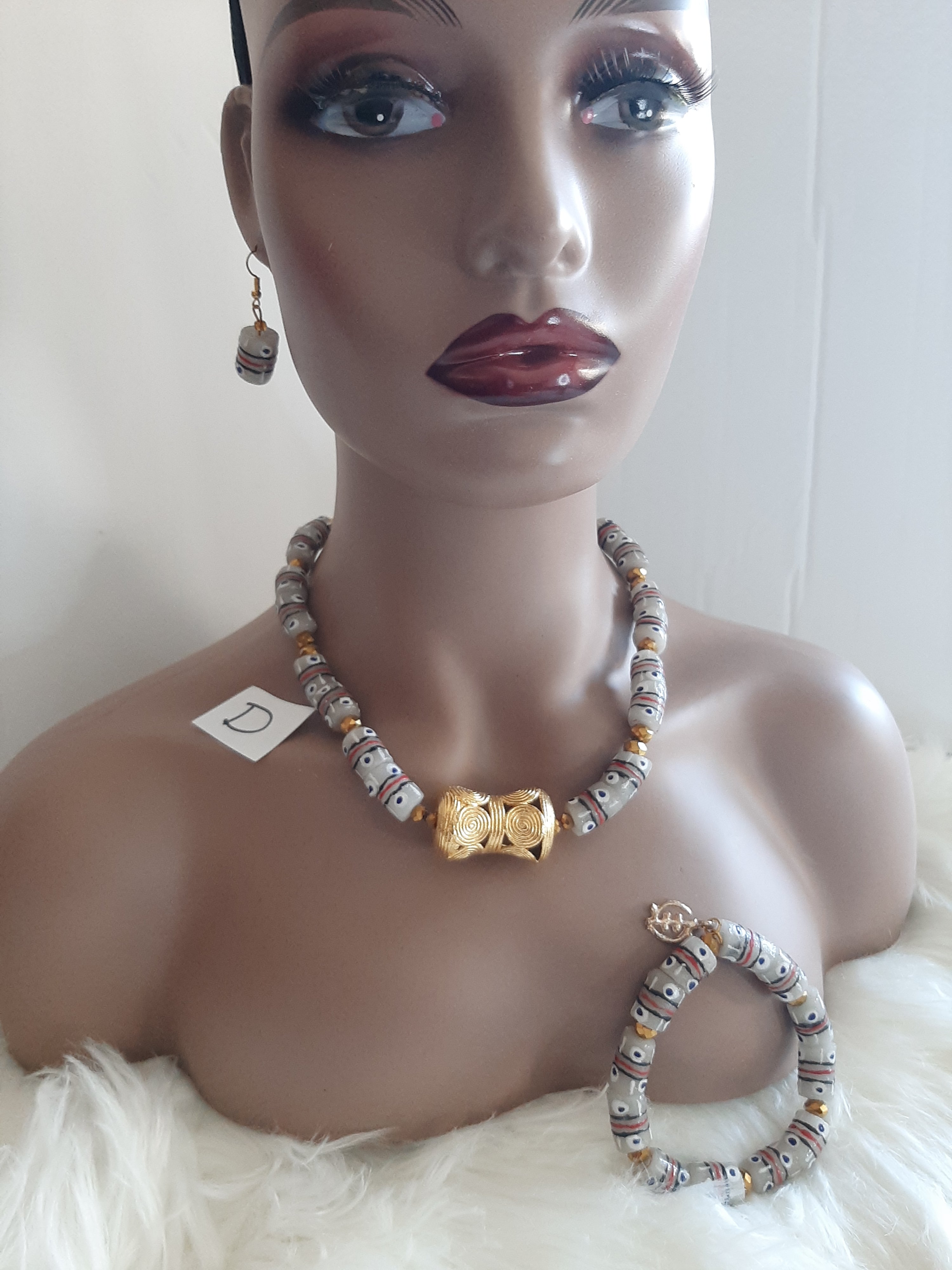 Krobo Ghana Bead Necklace Set