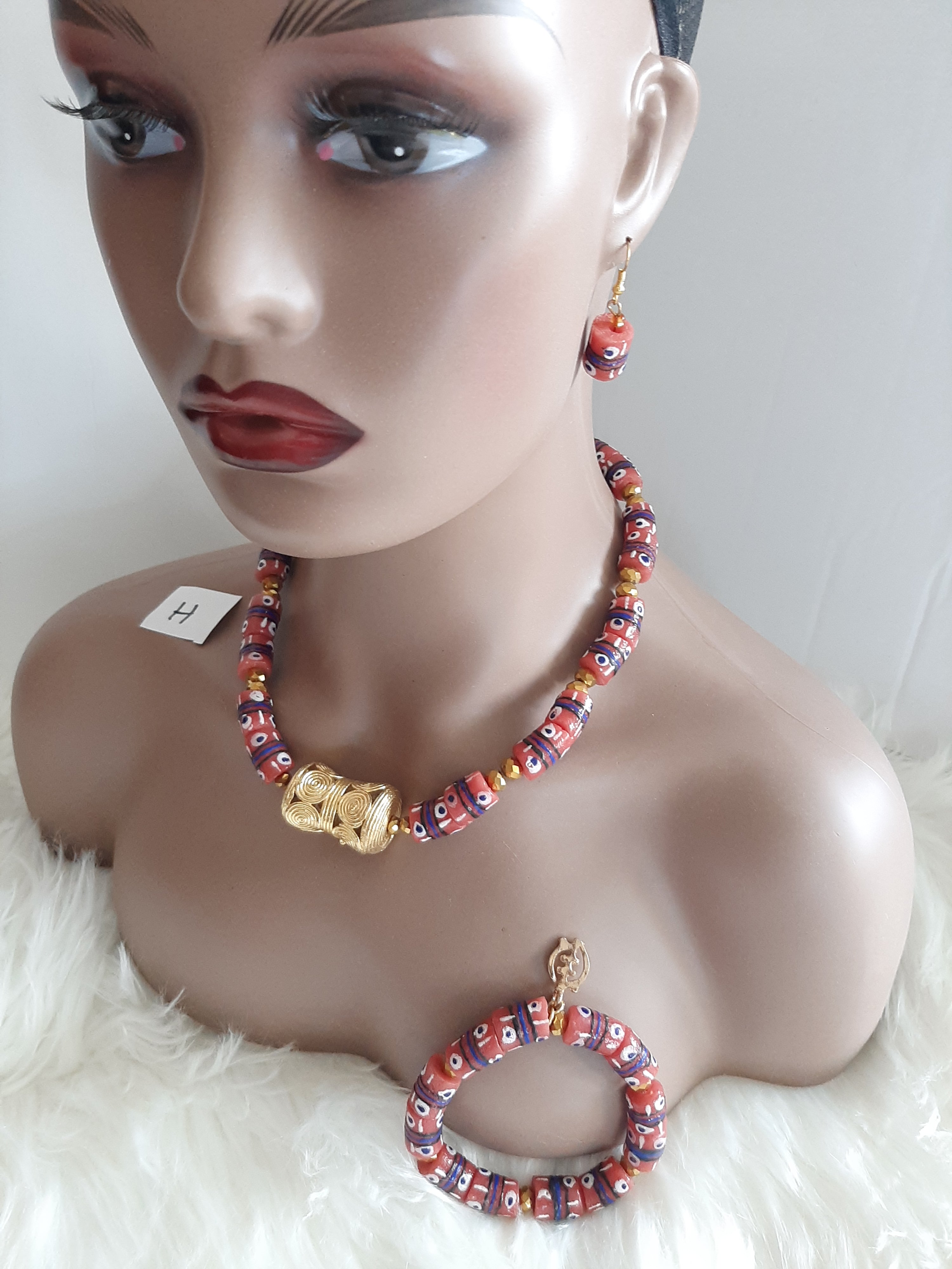 Krobo Ghana Bead Necklace Set