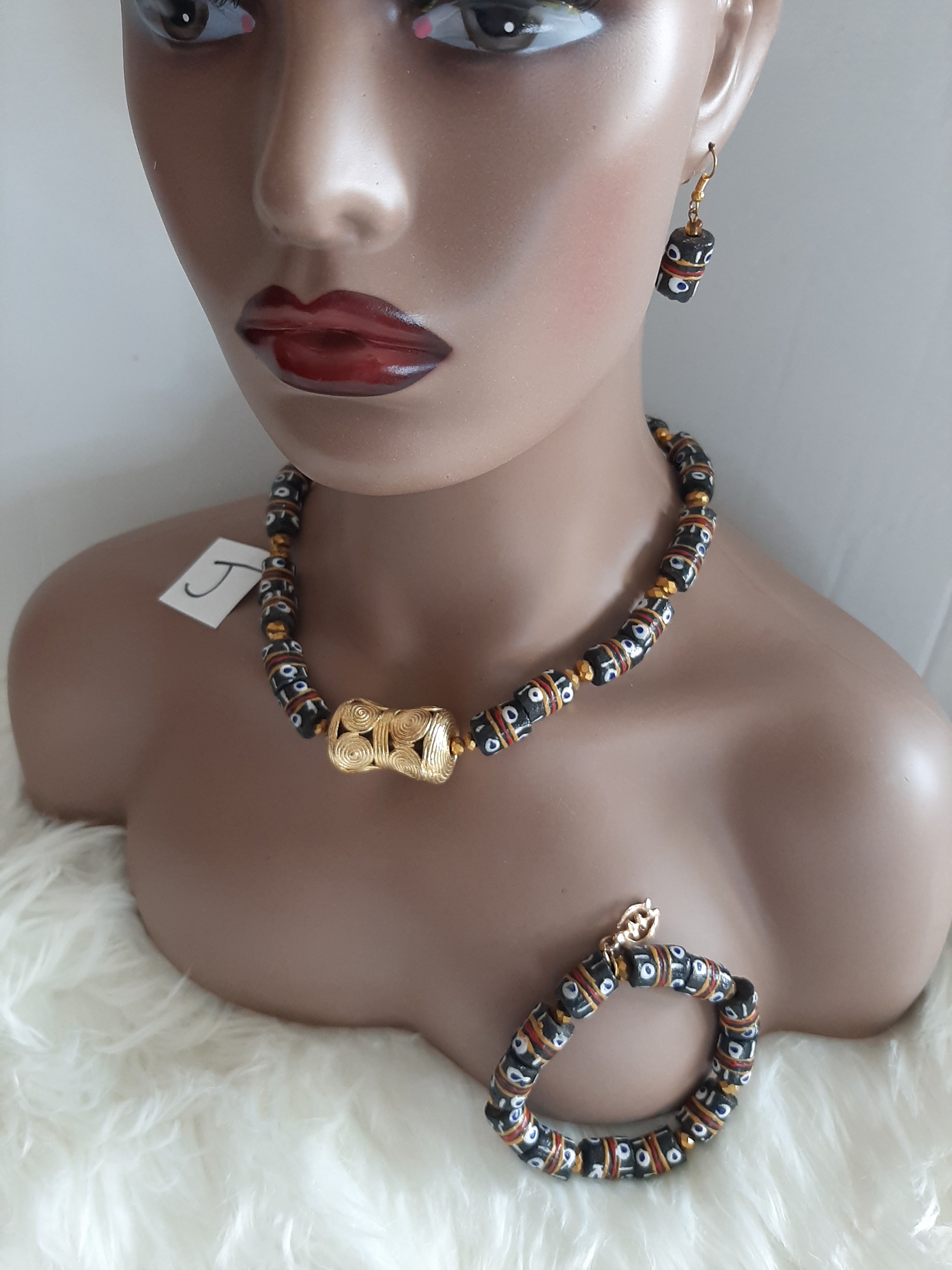 Krobo Ghana Bead Necklace Set