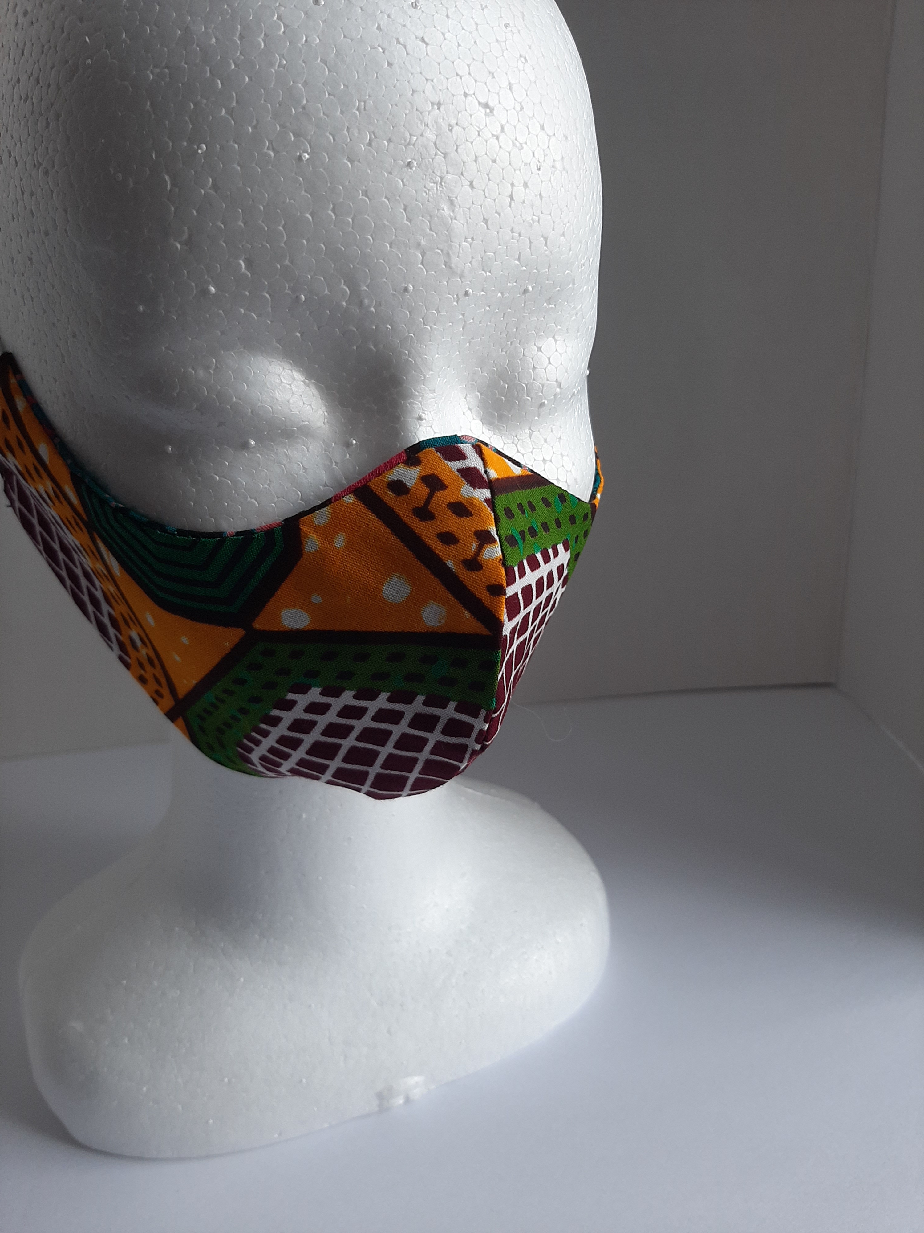 2 African Print/Ankara Adult size Face or Nose Mask