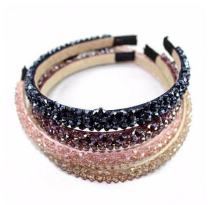 Crystal Beads Thin Hair Band