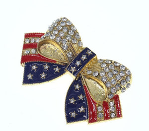 American Flag Bow Pin