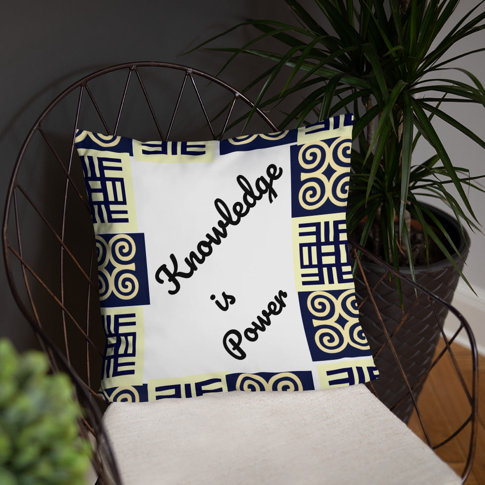 Two Adinkra symbols representing Knowledge is Power Basic Pillow