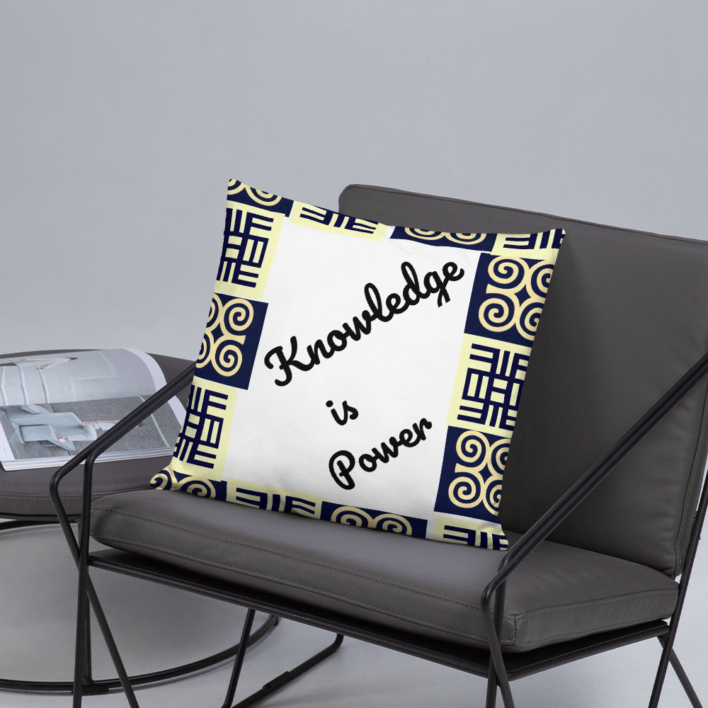 Two Adinkra symbols representing Knowledge is Power Basic Pillow