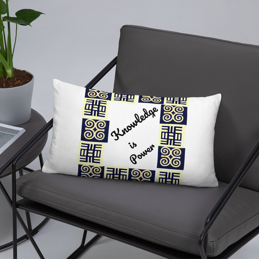 Two Adinkra symbols representing Knowledge is Power Basic Pillow