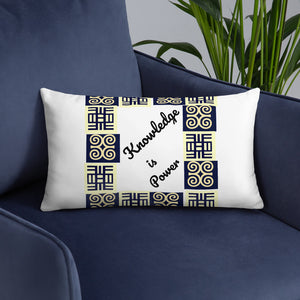 Two Adinkra symbols representing Knowledge is Power Basic Pillow