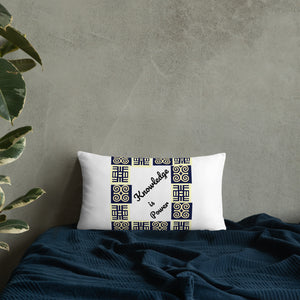 Two Adinkra symbols representing Knowledge is Power Basic Pillow