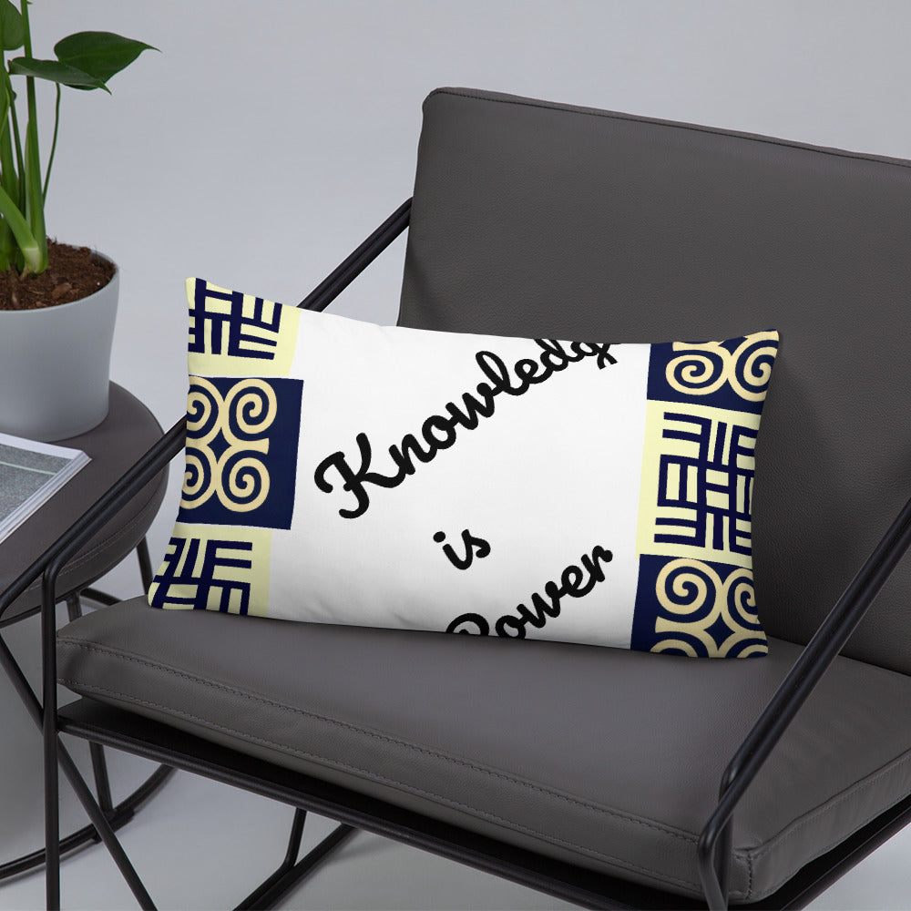 Two Adinkra symbols representing Knowledge is Power Basic Pillow