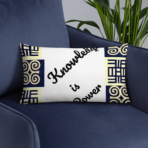 Two Adinkra symbols representing Knowledge is Power Basic Pillow