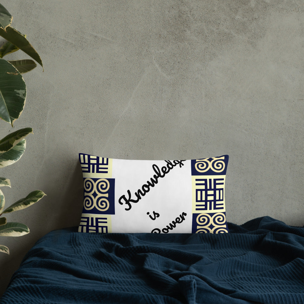 Two Adinkra symbols representing Knowledge is Power Basic Pillow