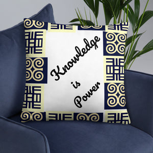 Two Adinkra symbols representing Knowledge is Power Basic Pillow