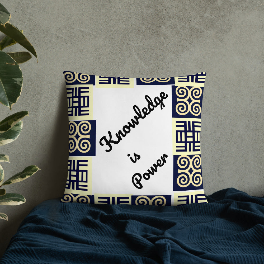 Two Adinkra symbols representing Knowledge is Power Basic Pillow