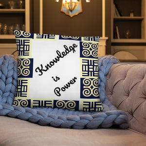 Two Adinkra symbols representing Knowledge is Power Basic Pillow