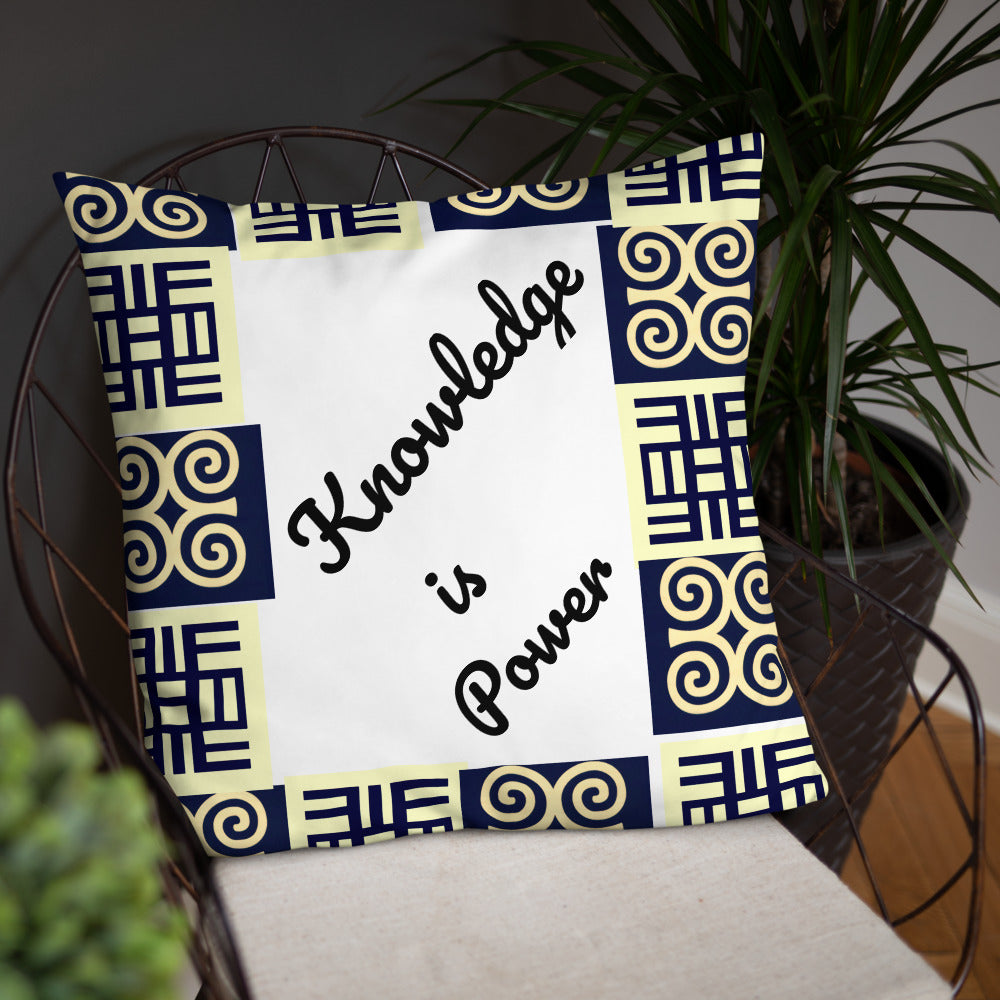 Two Adinkra symbols representing Knowledge is Power Basic Pillow