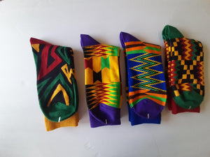 SellGHproducts 4pairs Ghana Kente Socks