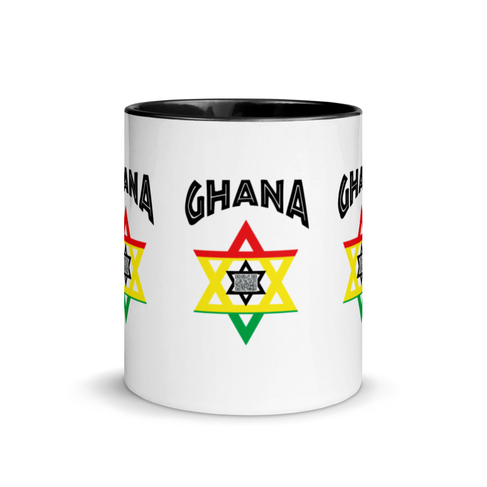 Ghana star in a star Mug with Color Inside