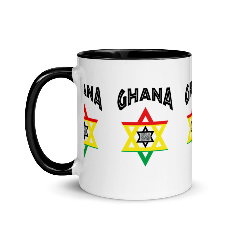 Ghana star in a star Mug with Color Inside