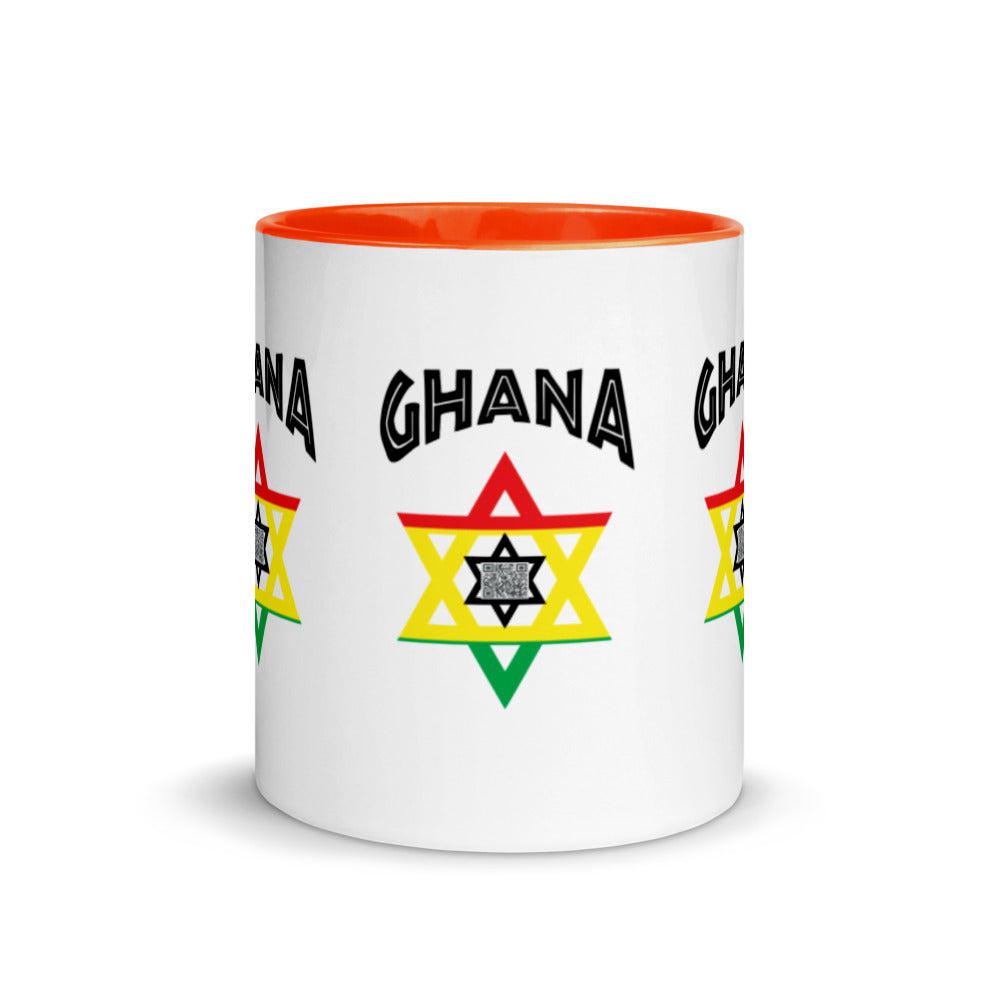 Ghana star in a star Mug with Color Inside