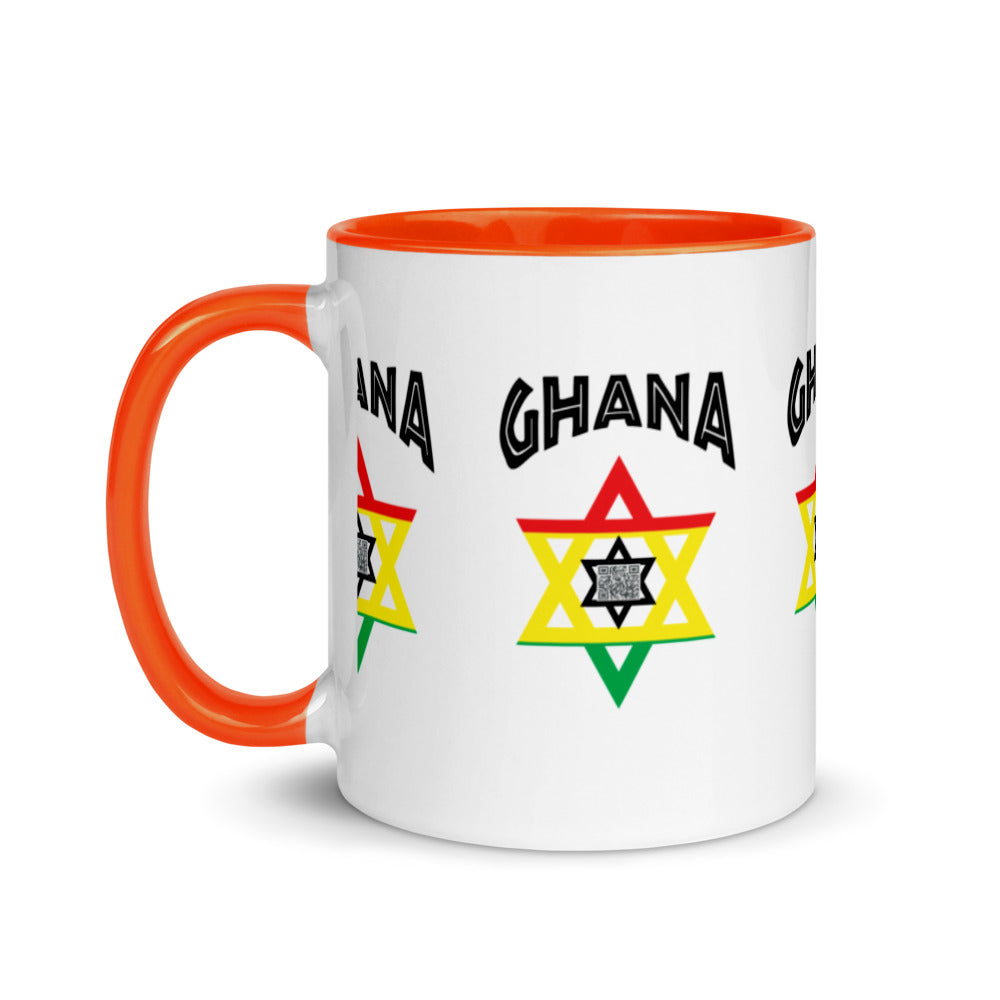 Ghana star in a star Mug with Color Inside