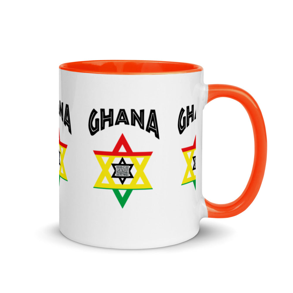 Ghana star in a star Mug with Color Inside