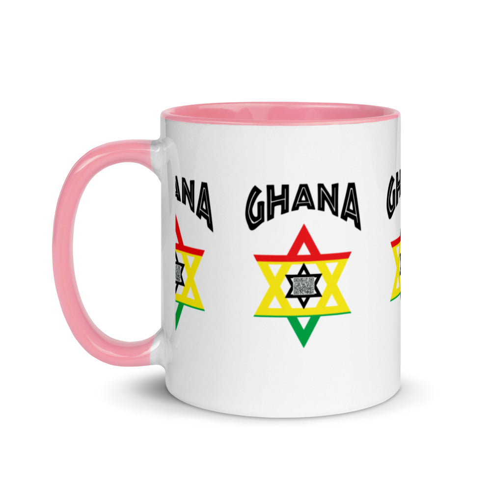 Ghana star in a star Mug with Color Inside